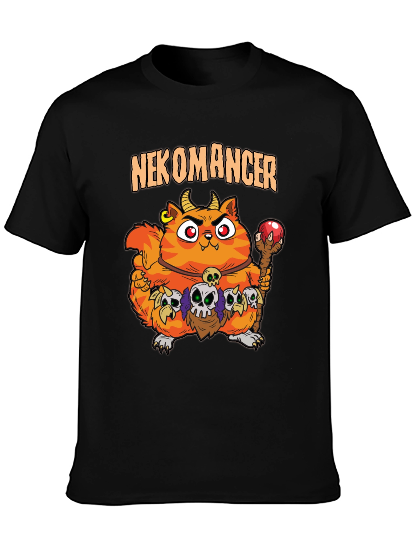 Nekomancer Cat T-Shirt - Funny Graphic Tee