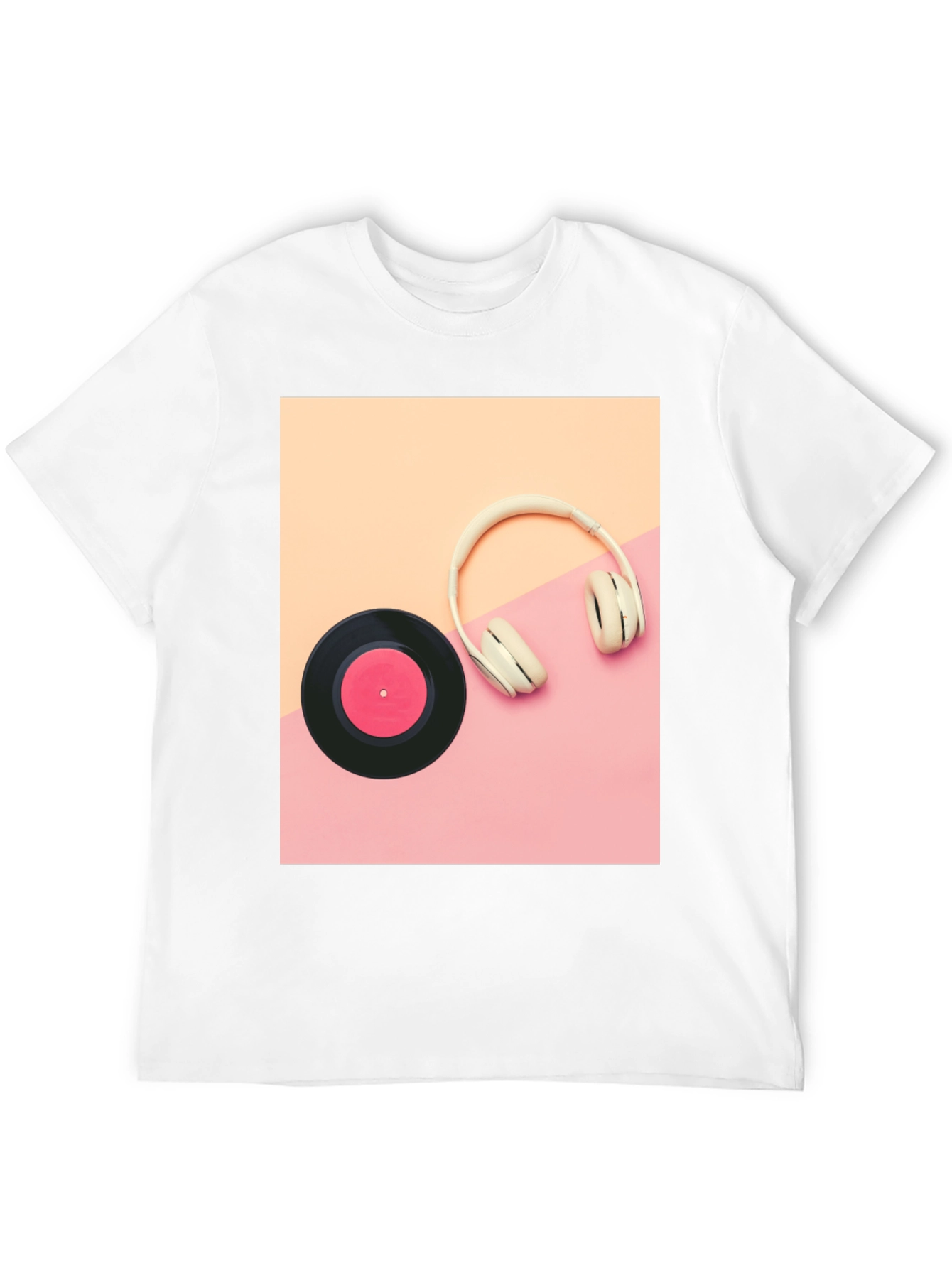 Retro Vibes T-Shirt: Vinyl & Headphones Graphic Tee