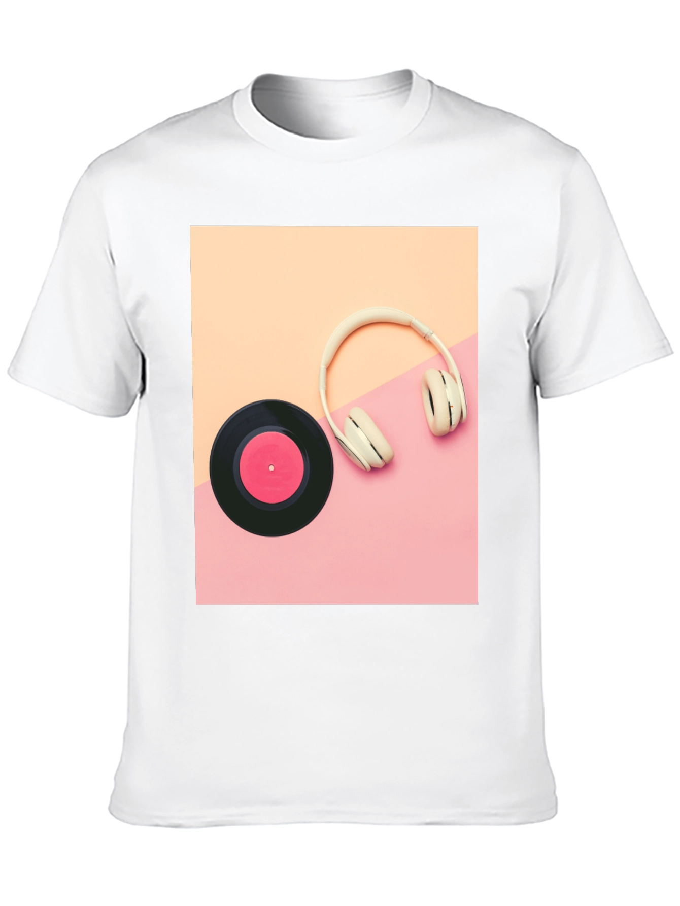 Retro Vibes T-Shirt: Vinyl & Headphones Graphic Tee
