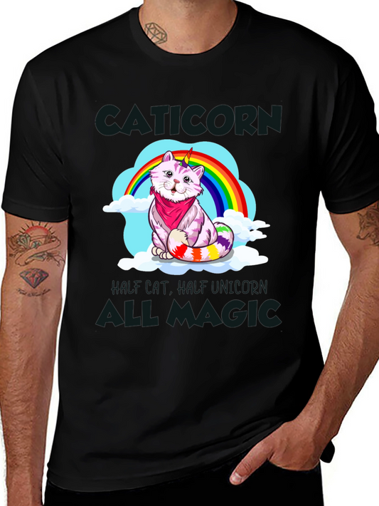 Caticorn T-Shirt - Half Cat Half Unicorn All Magic!