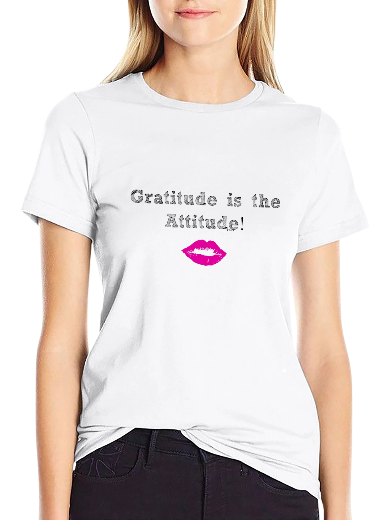 Gratitude Attitude Black Graphic Tee