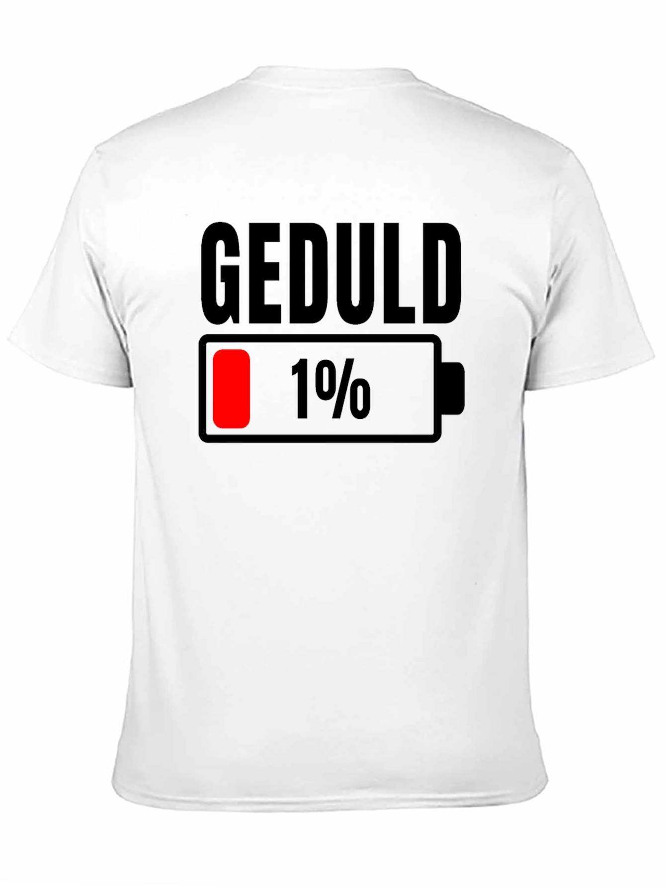 Geduld 1% Low Battery Graphic T-Shirt