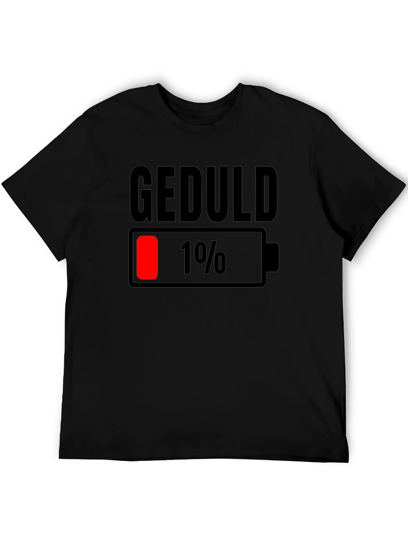 Geduld 1% Low Battery Graphic T-Shirt