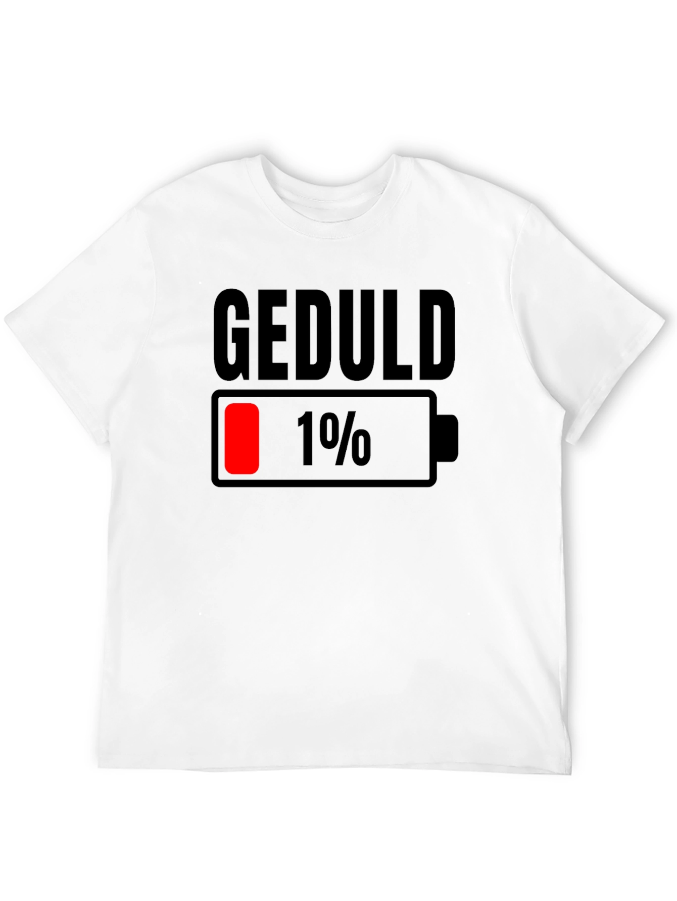Geduld 1% Low Battery Graphic T-Shirt