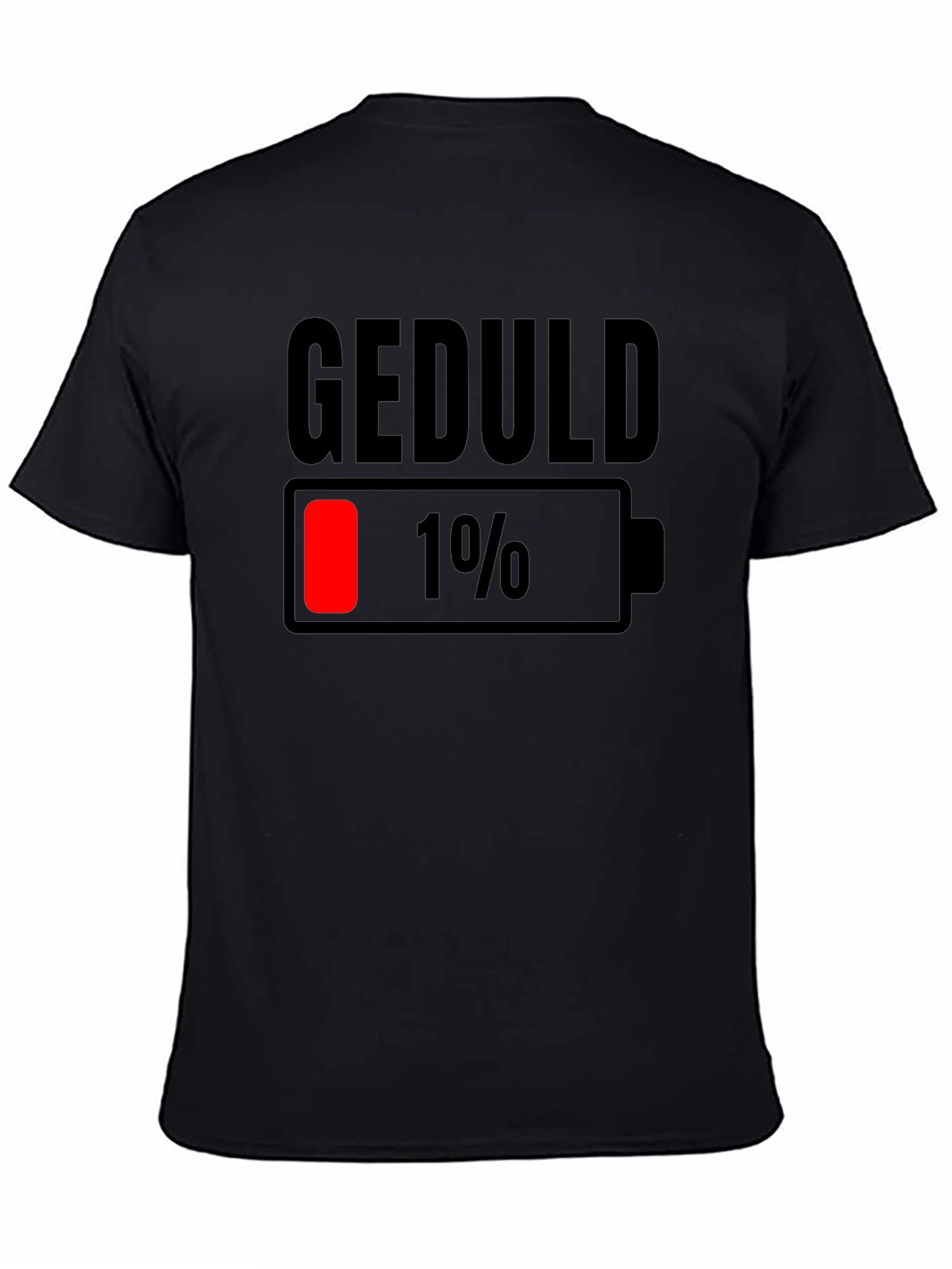Geduld 1% Low Battery Graphic T-Shirt