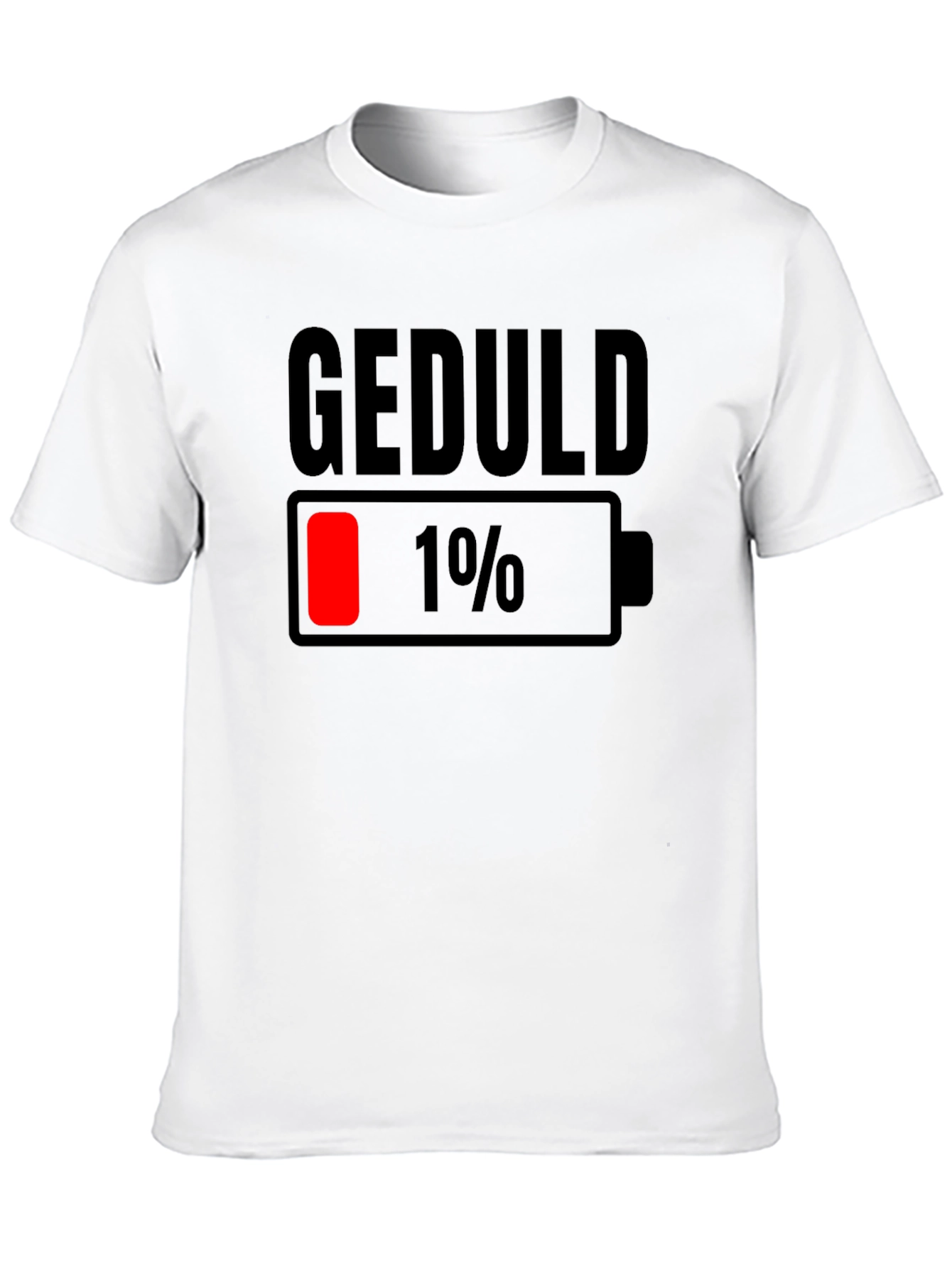 Geduld 1% Low Battery Graphic T-Shirt