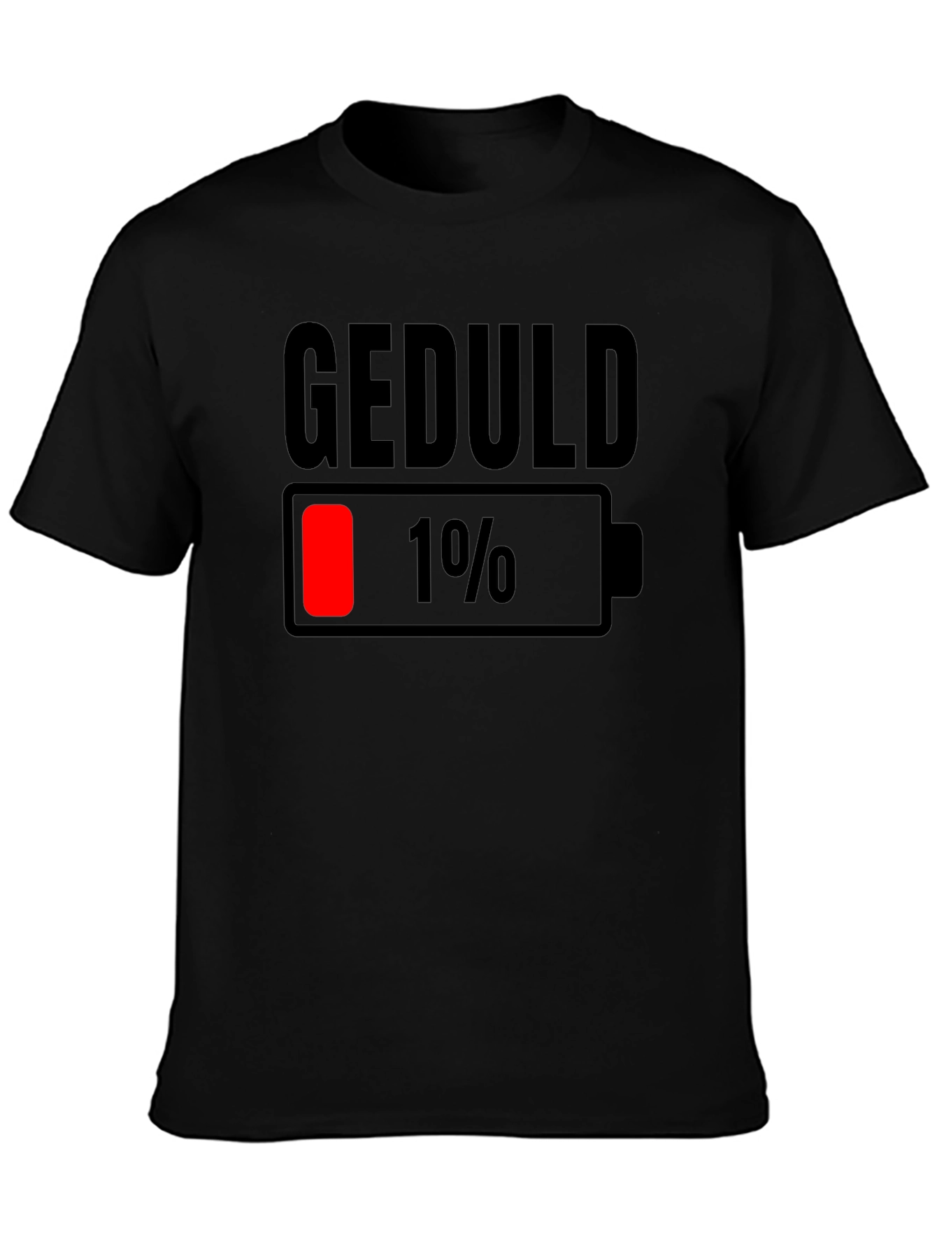 Geduld 1% Low Battery Graphic T-Shirt