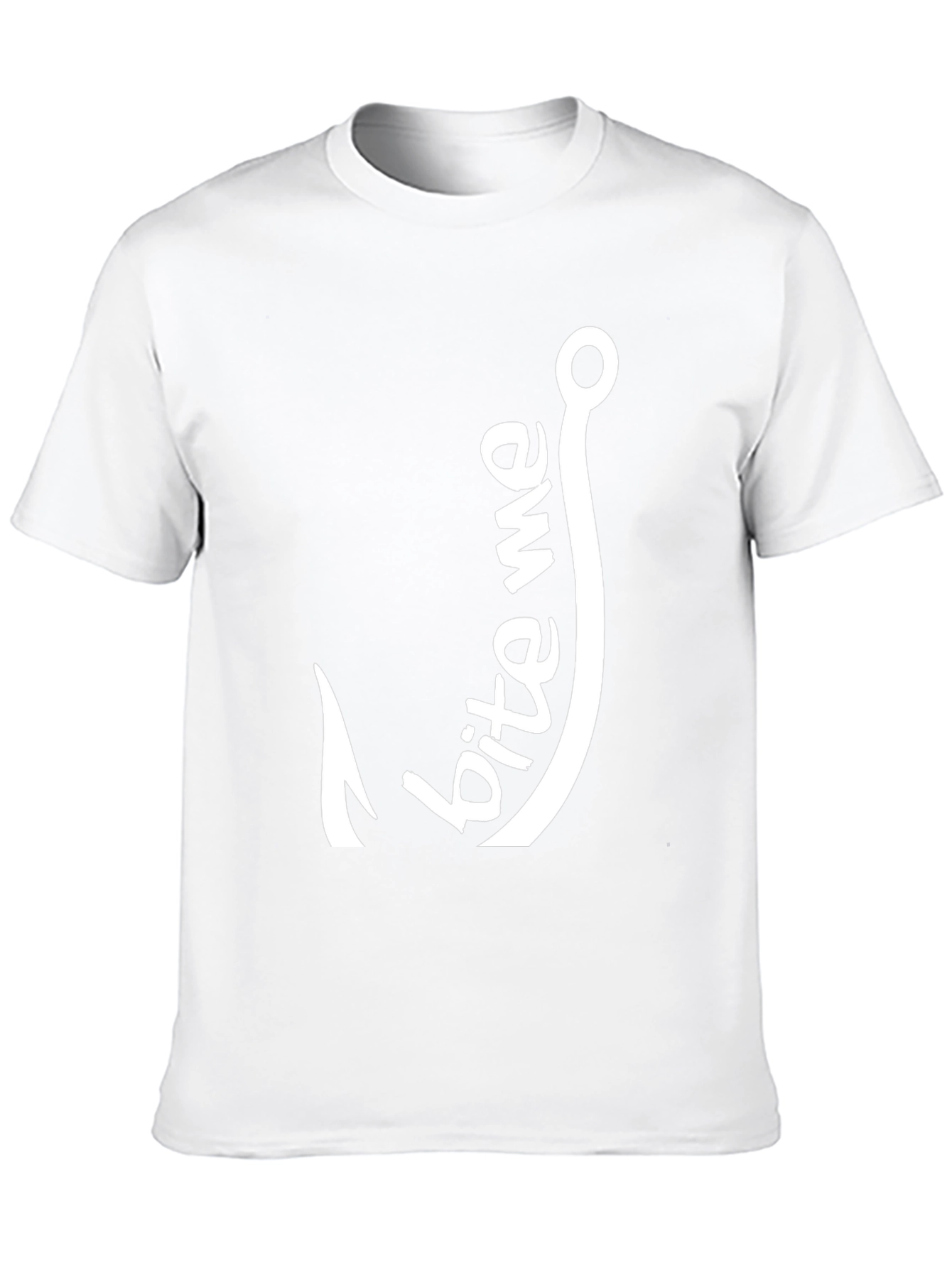 Bite Me Fishing Hook Graphic Tee - Black