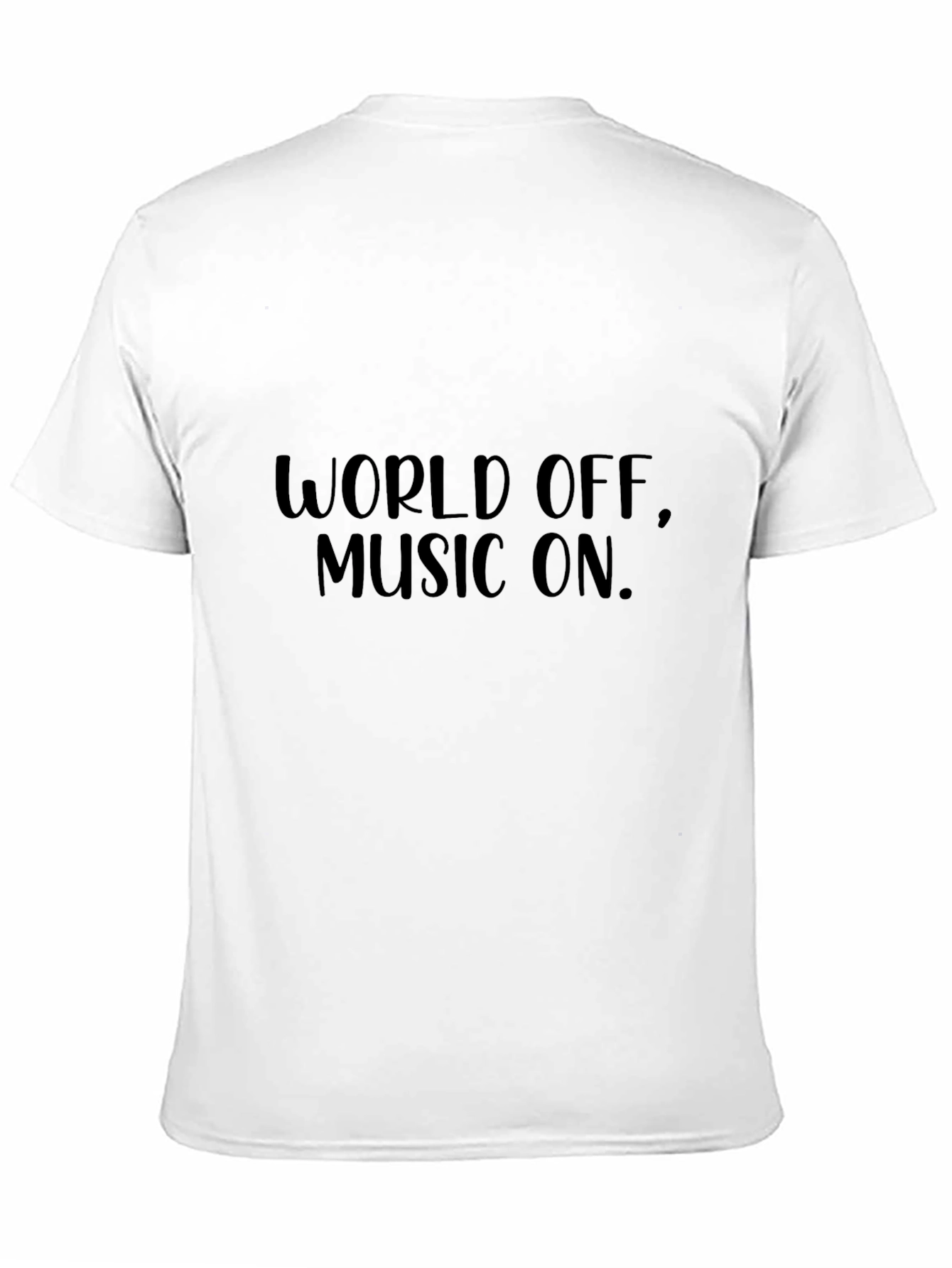 World Off Music On Black Graphic Tee