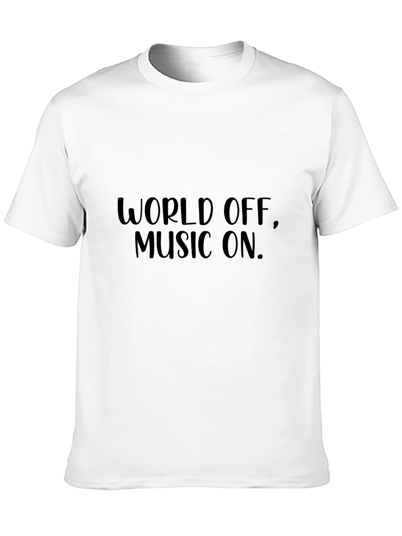 World Off Music On Black Graphic Tee