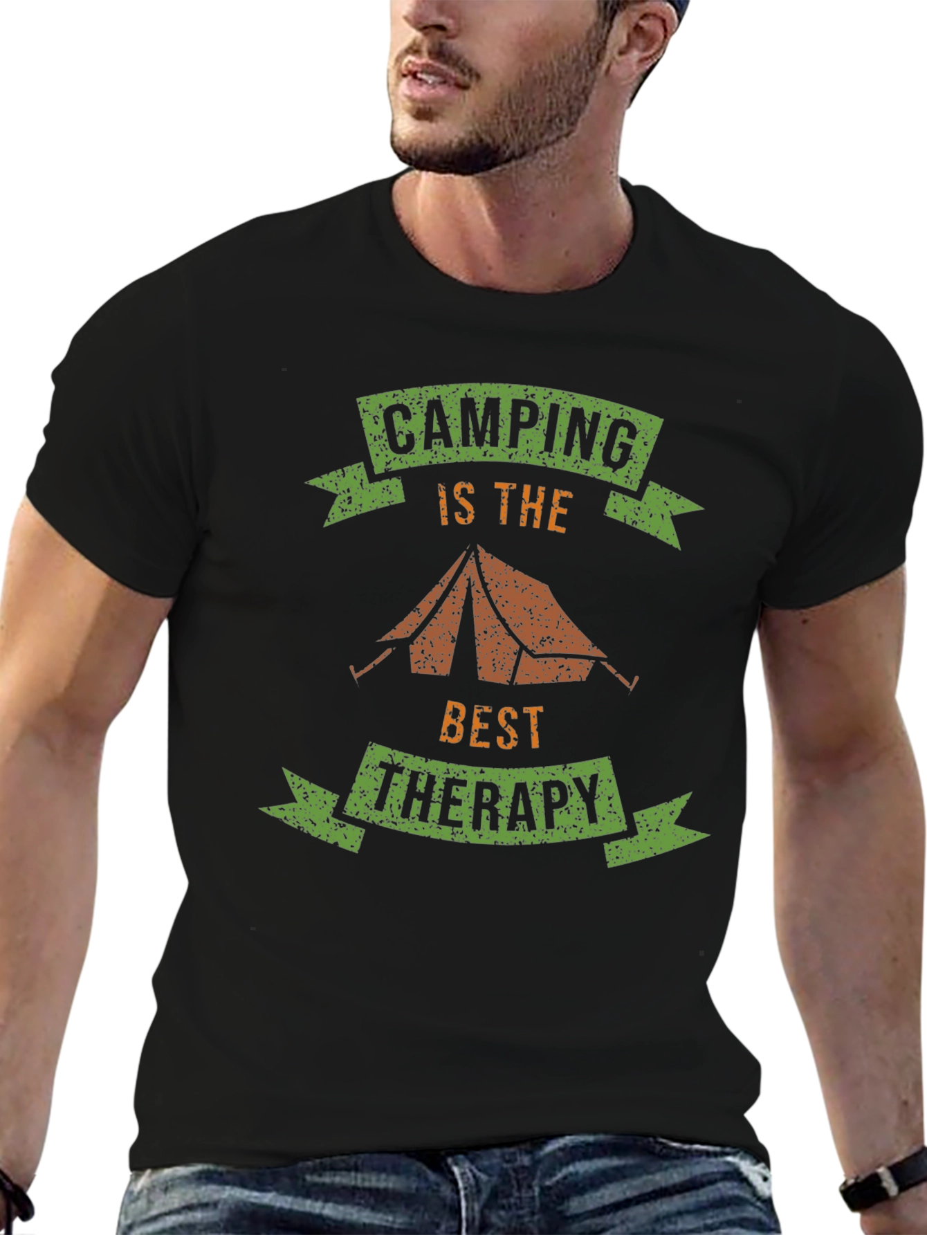 Camping is Therapy T-Shirt - Outdoor Adventure Tee