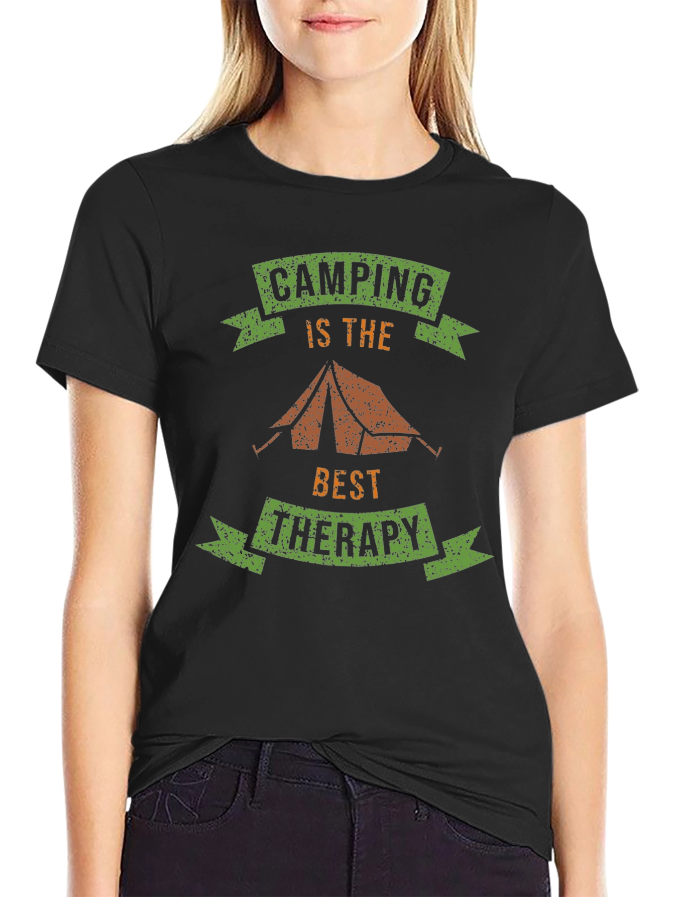Camping is Therapy T-Shirt - Outdoor Adventure Tee