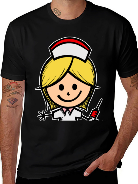 Cartoon Nurse T-Shirt - Unique Graphic Tee