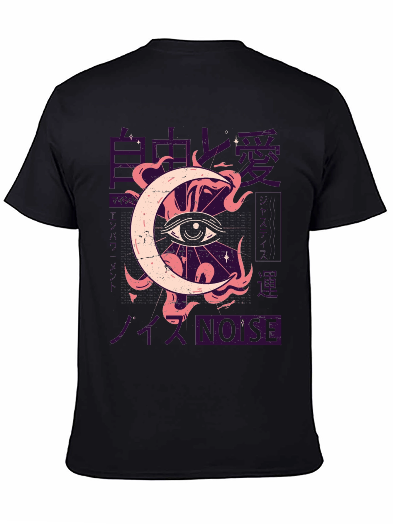 Eye Moon Graphic Tee - Black T-Shirt