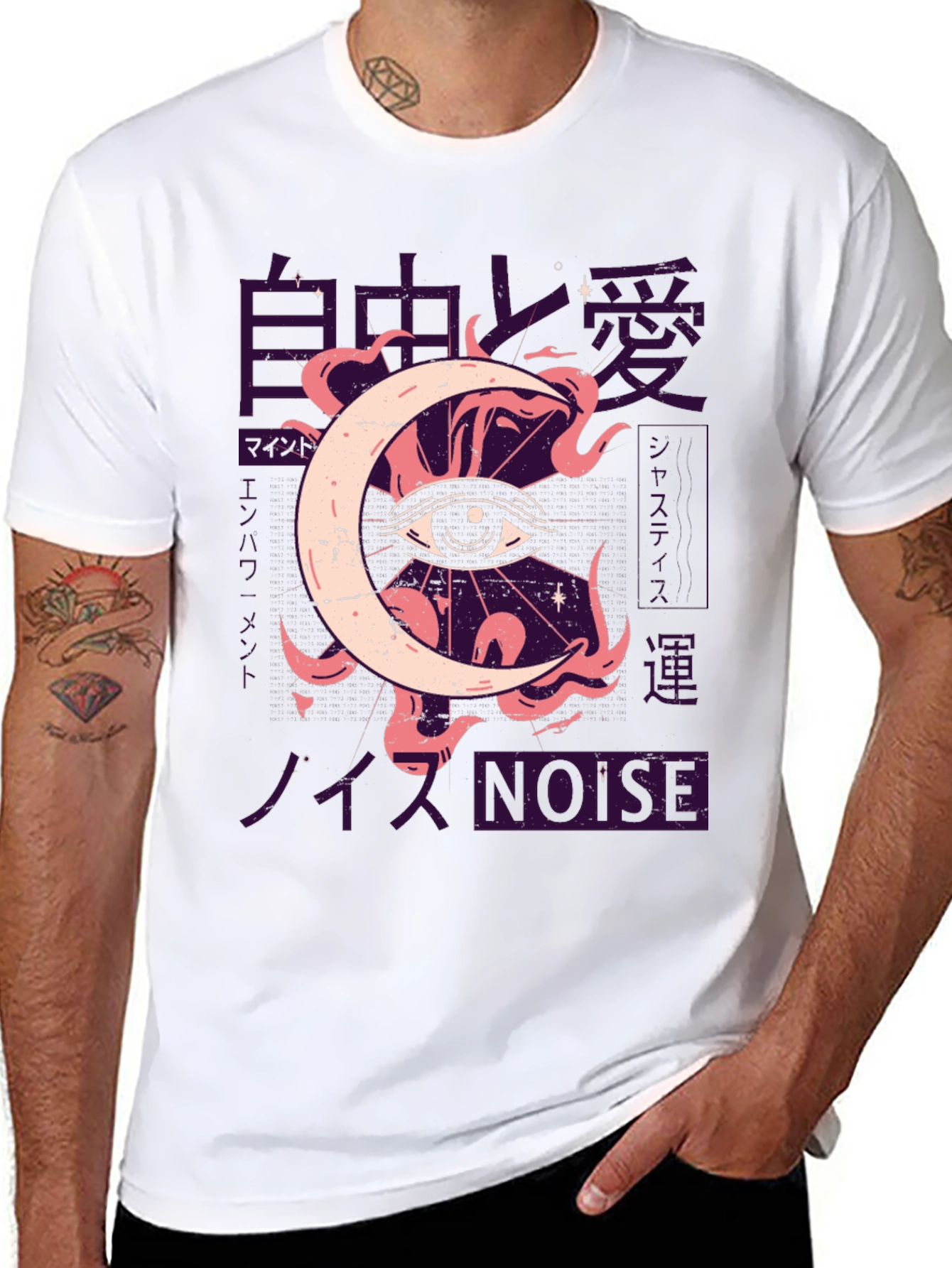 Eye Moon Graphic Tee - Black T-Shirt