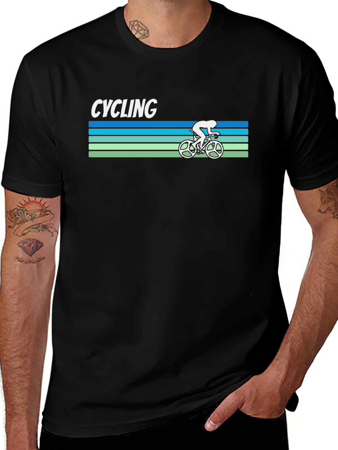 Cycling Retro T-Shirt - Stylish Rider Design