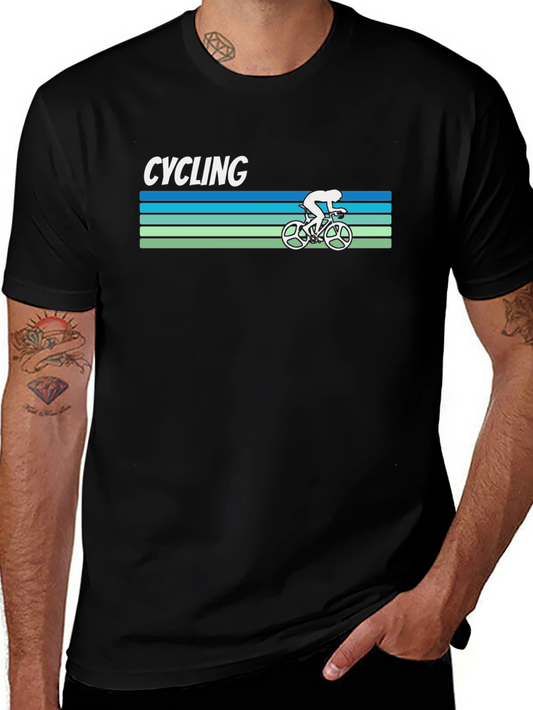 Cycling Retro T-Shirt - Stylish Rider Design