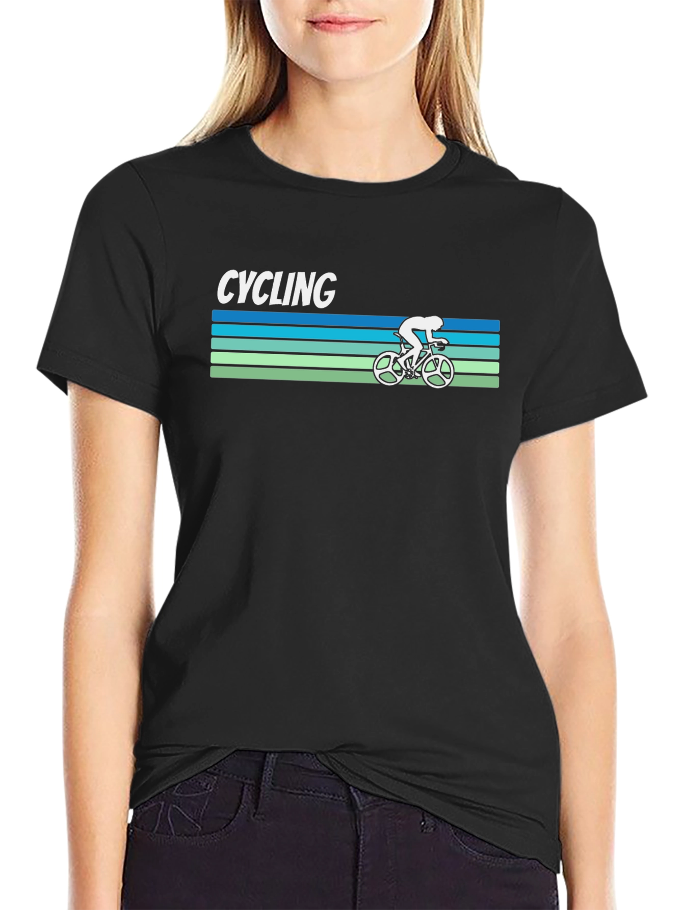 Cycling Retro T-Shirt - Stylish Rider Design