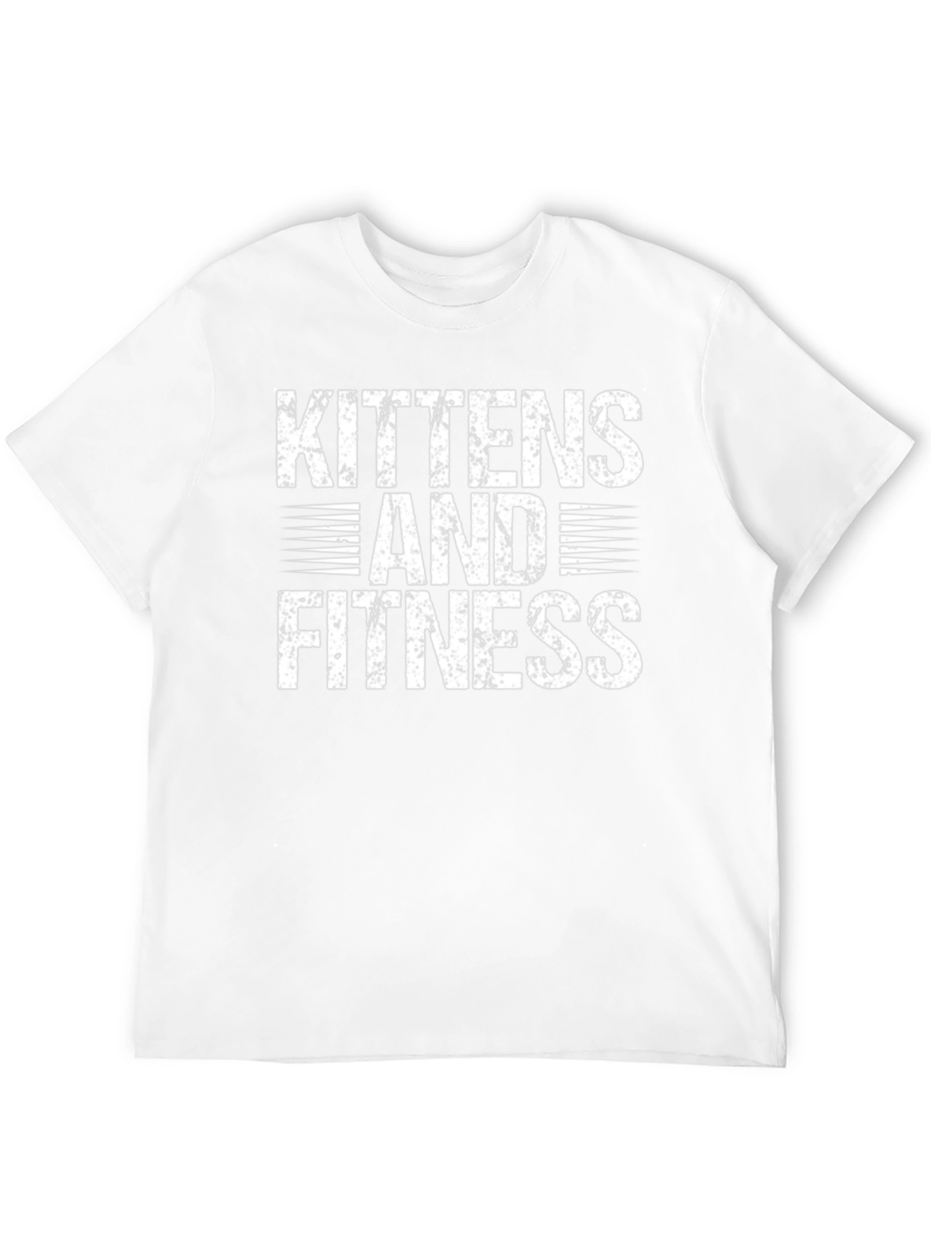 Kittens and Fitness Black Graphic T-Shirt