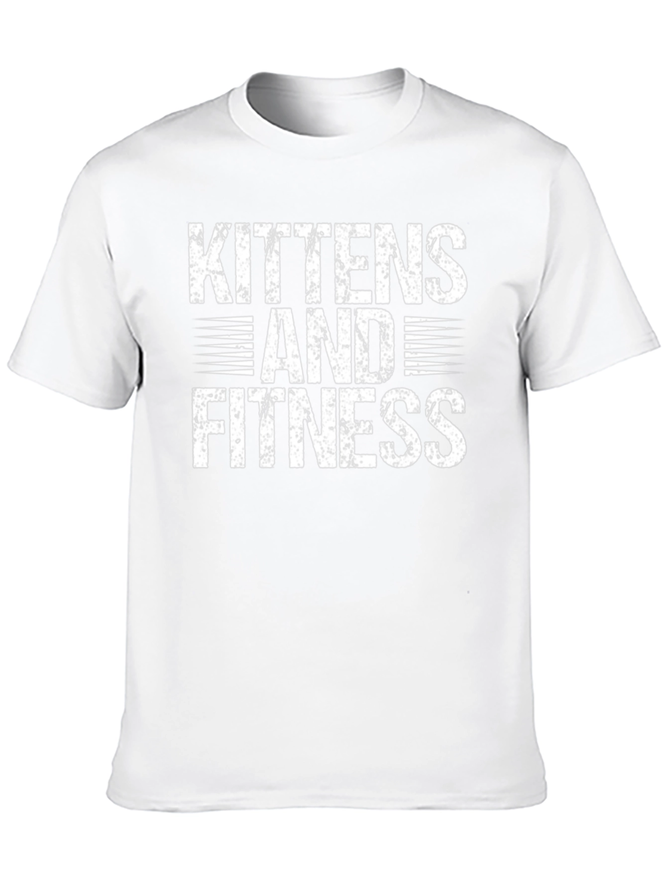 Kittens and Fitness Black Graphic T-Shirt