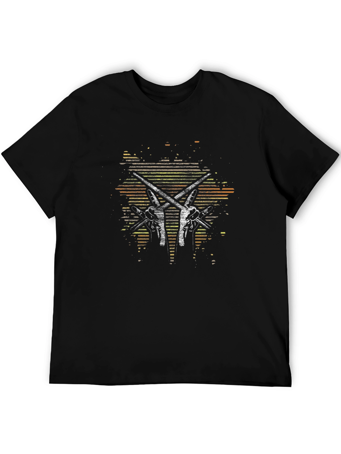 Drummers Rock Hand T-Shirt - Black