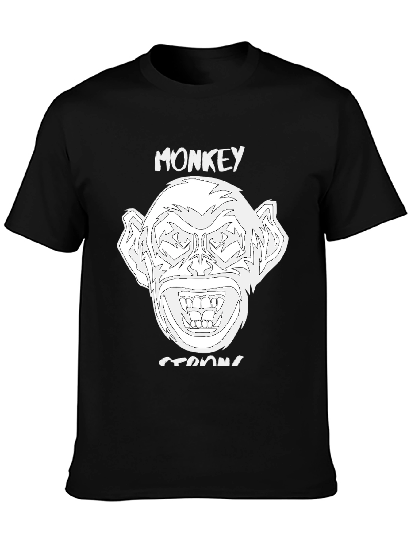 Monkey Strong Graphic Tee - Black Unisex T-Shirt