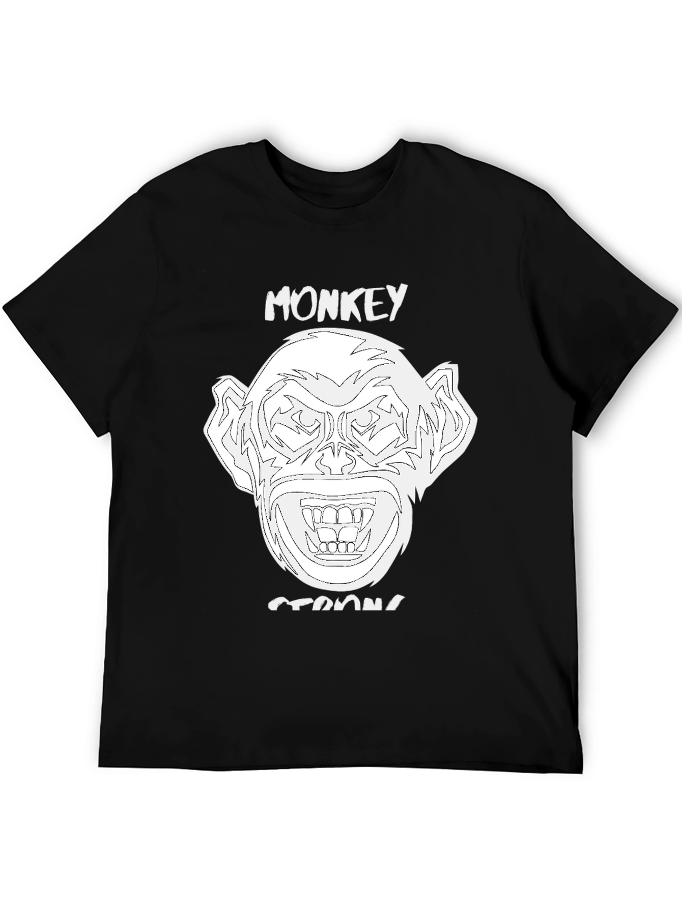 Monkey Strong Graphic Tee - Black Unisex T-Shirt