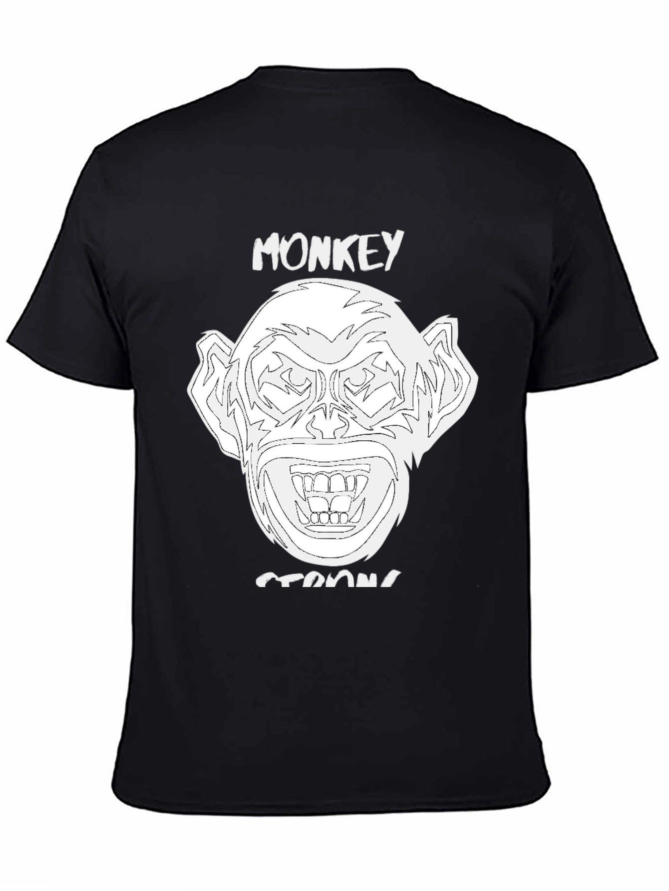 Monkey Strong Graphic Tee - Black Unisex T-Shirt