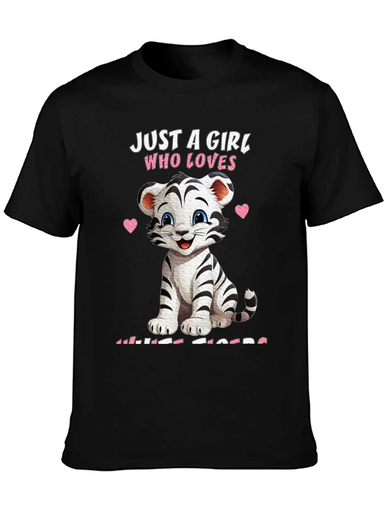 Girl Who Loves White Tigers T-Shirt
