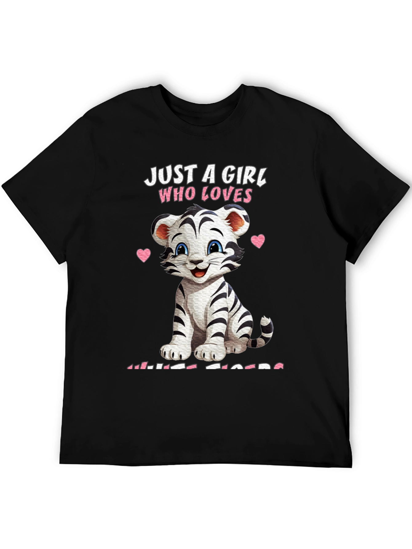 Girl Who Loves White Tigers T-Shirt