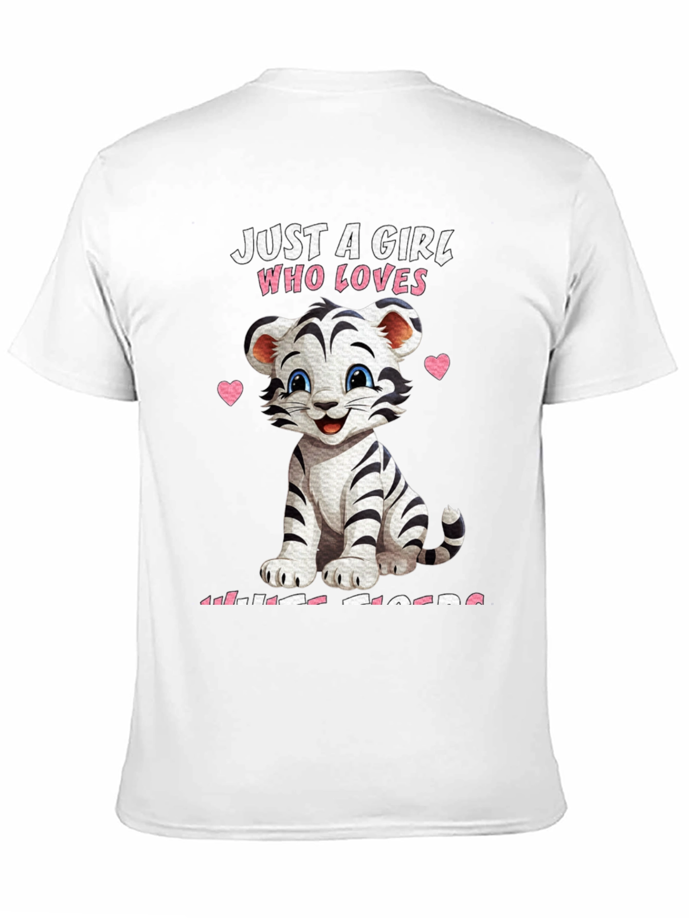 Girl Who Loves White Tigers T-Shirt