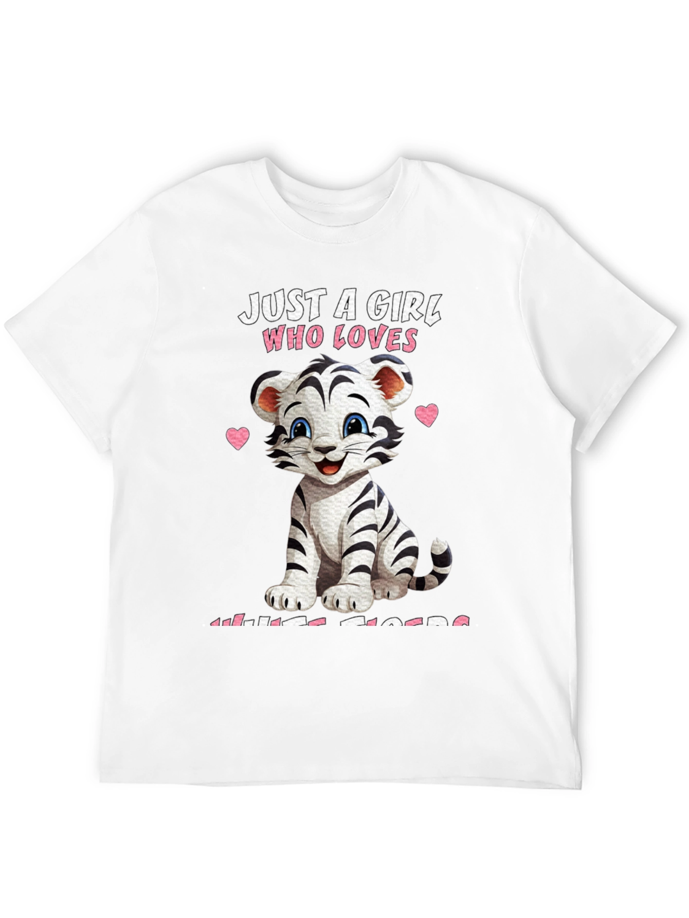 Girl Who Loves White Tigers T-Shirt
