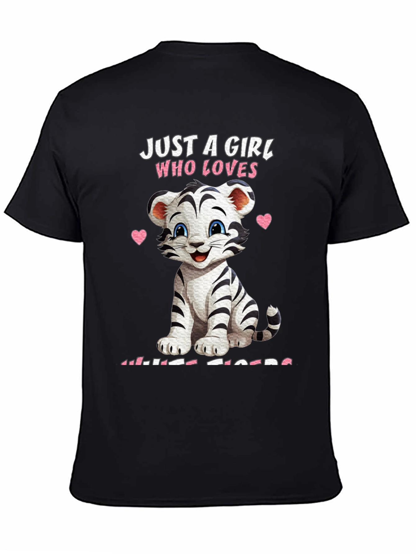 Girl Who Loves White Tigers T-Shirt