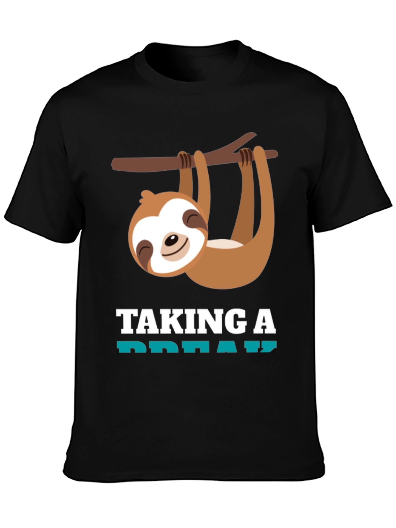 Relaxed Sloth Graphic Tee - Taking a Break