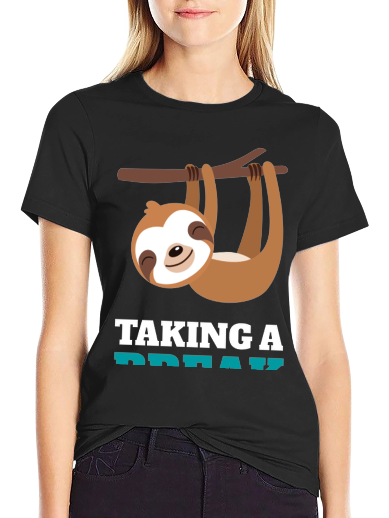 Relaxed Sloth Graphic Tee - Taking a Break