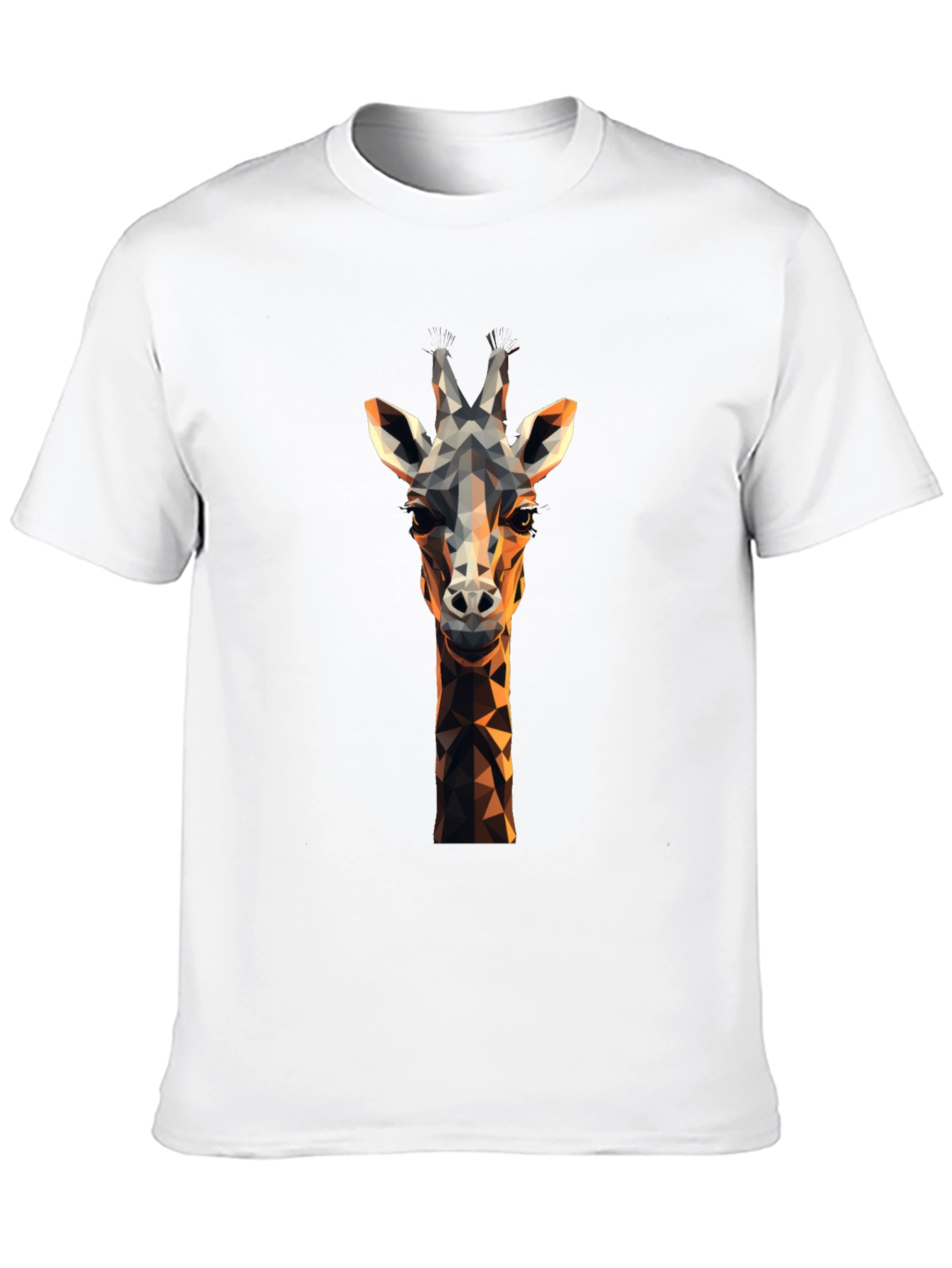Geometric Giraffe Graphic Tee - Modern Animal Lovers Shirt