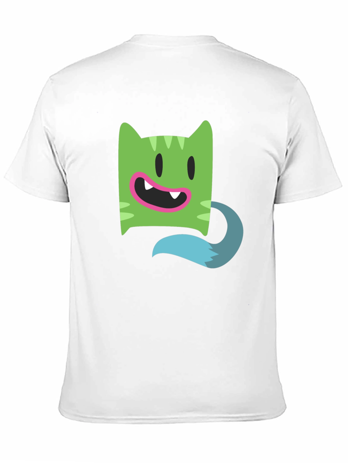 Cartoon Character Black Cotton T-Shirt