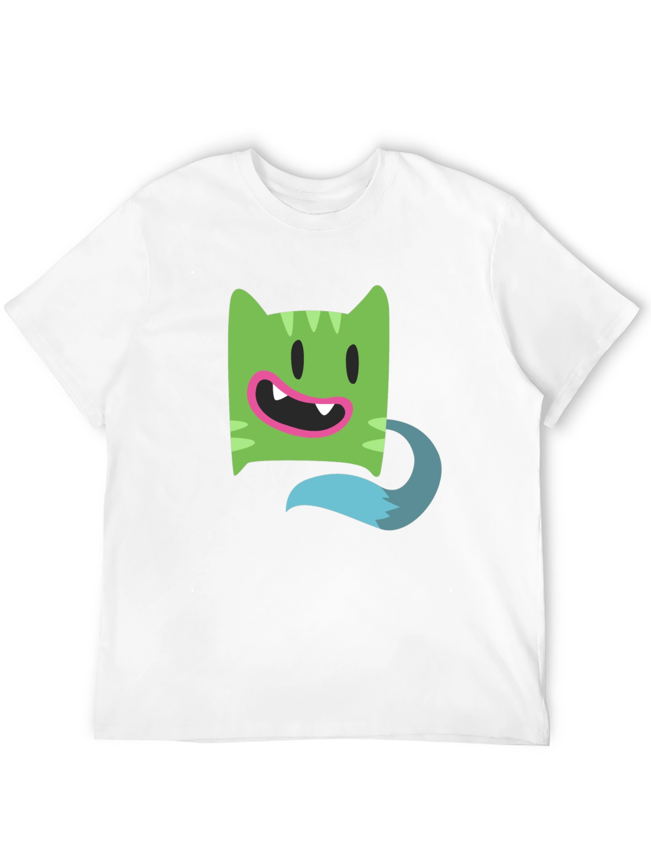 Cartoon Character Black Cotton T-Shirt