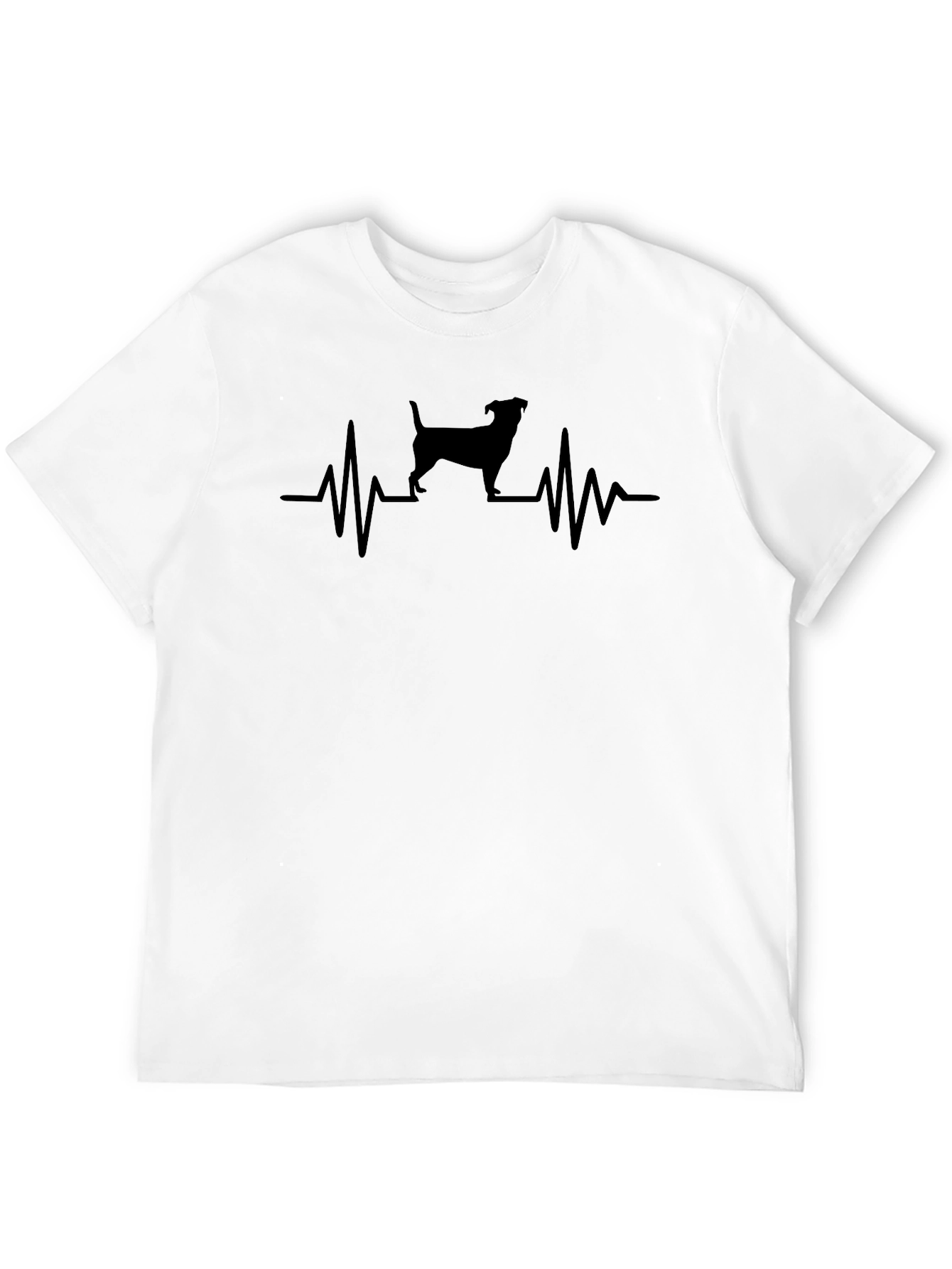 Dog Heartbeat T-Shirt - Black Graphic Tee