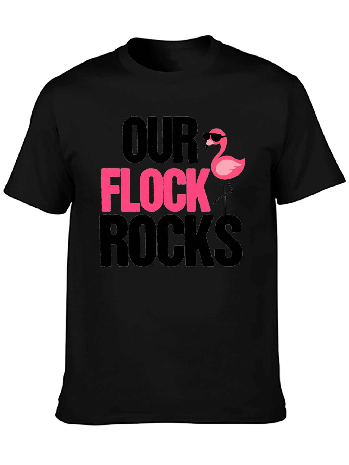 Our Flock Rocks T-Shirt - Novelty Graphic Tee