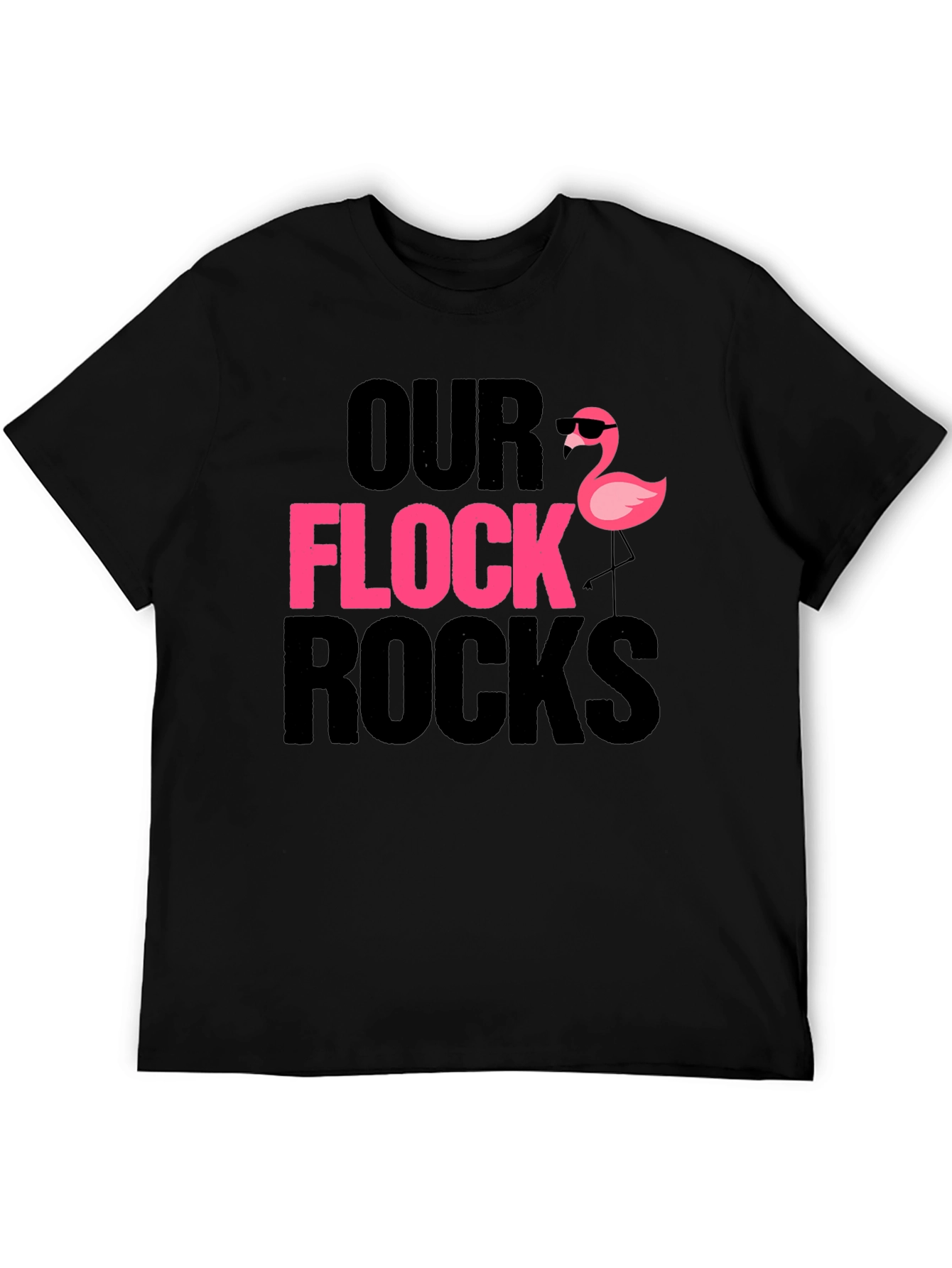 Our Flock Rocks T-Shirt - Novelty Graphic Tee
