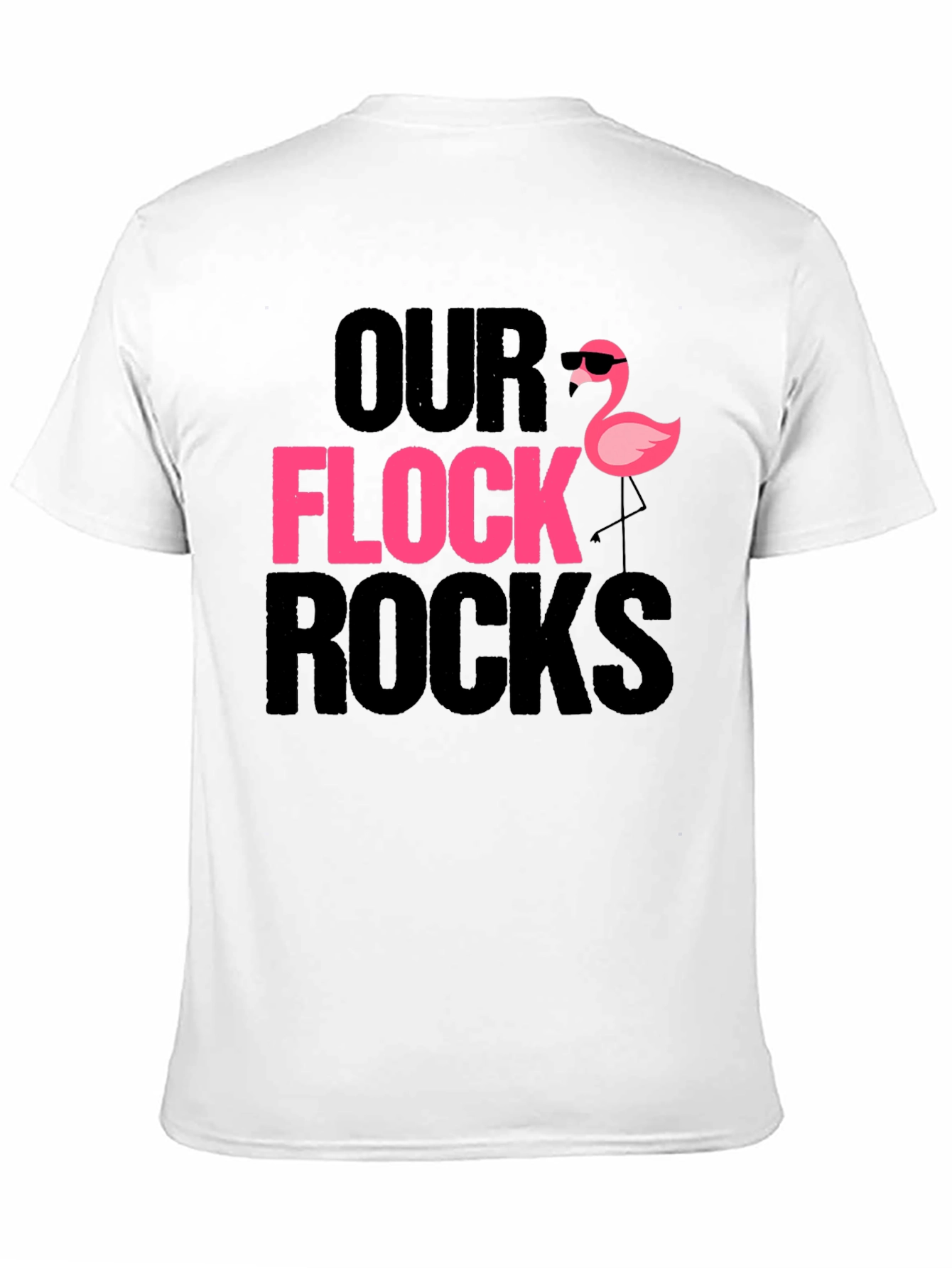 Our Flock Rocks T-Shirt - Novelty Graphic Tee