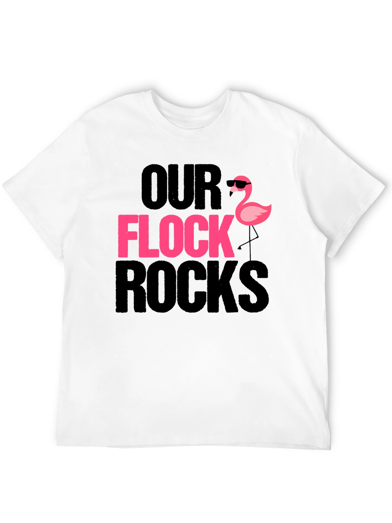 Our Flock Rocks T-Shirt - Novelty Graphic Tee