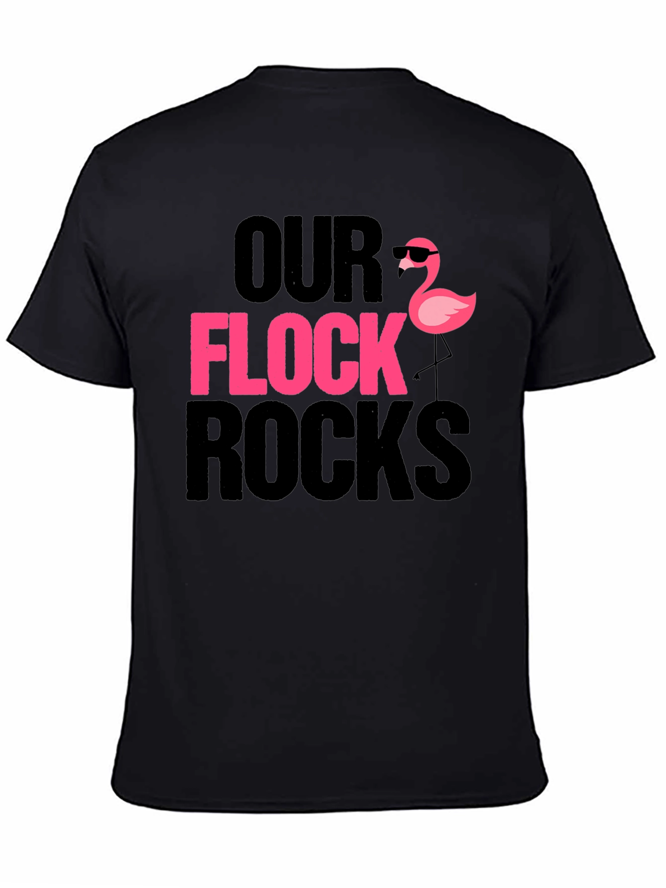 Our Flock Rocks T-Shirt - Novelty Graphic Tee