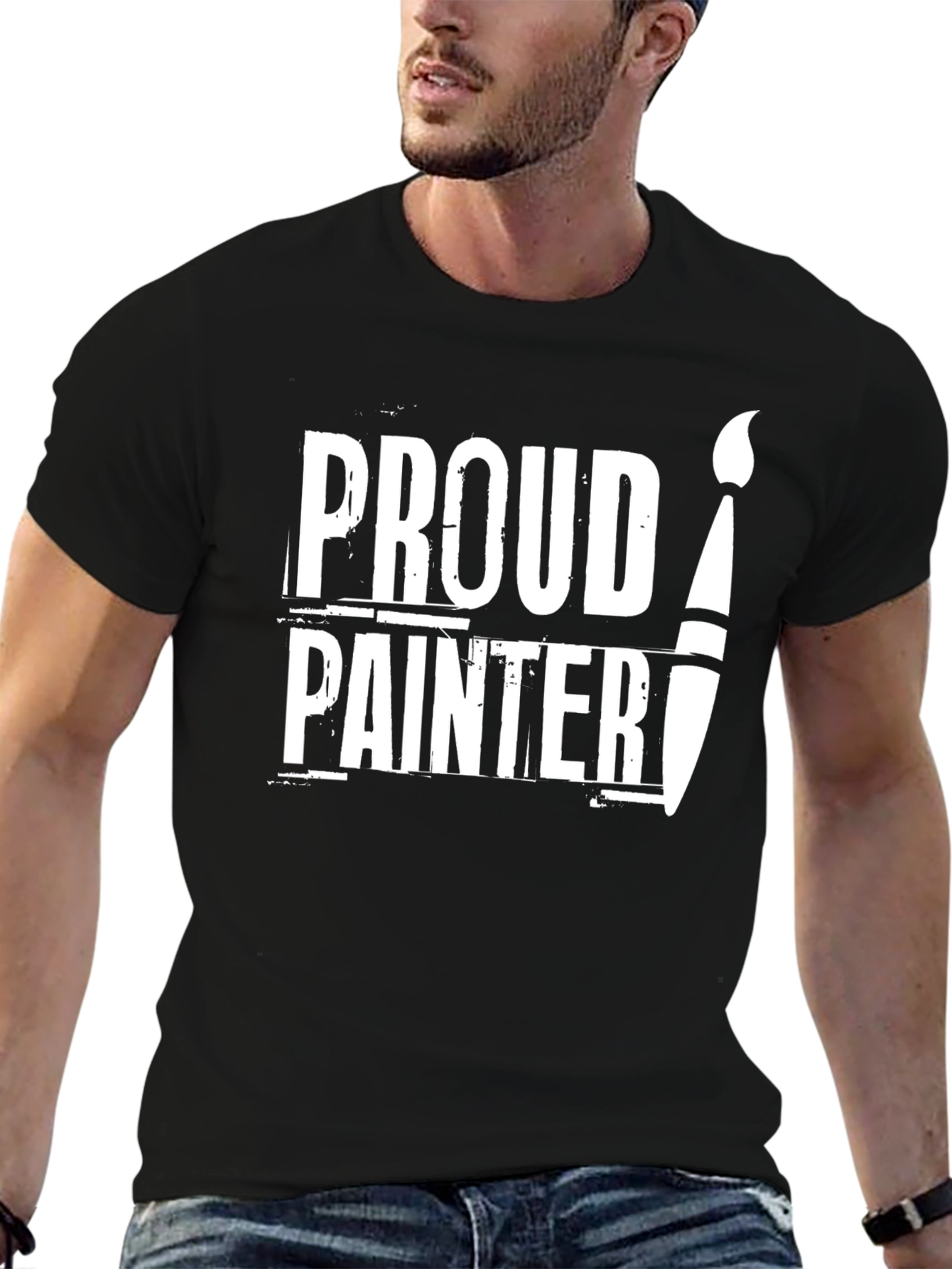 Proud Painter T-Shirt - Artistic Crew Neck Tee