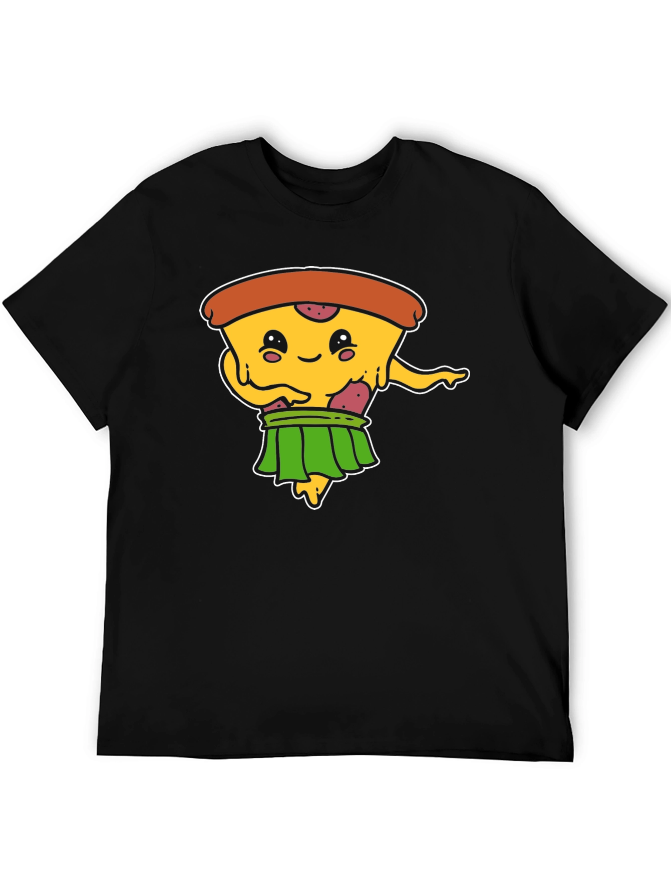Pizza Hula Dancer Black T-Shirt