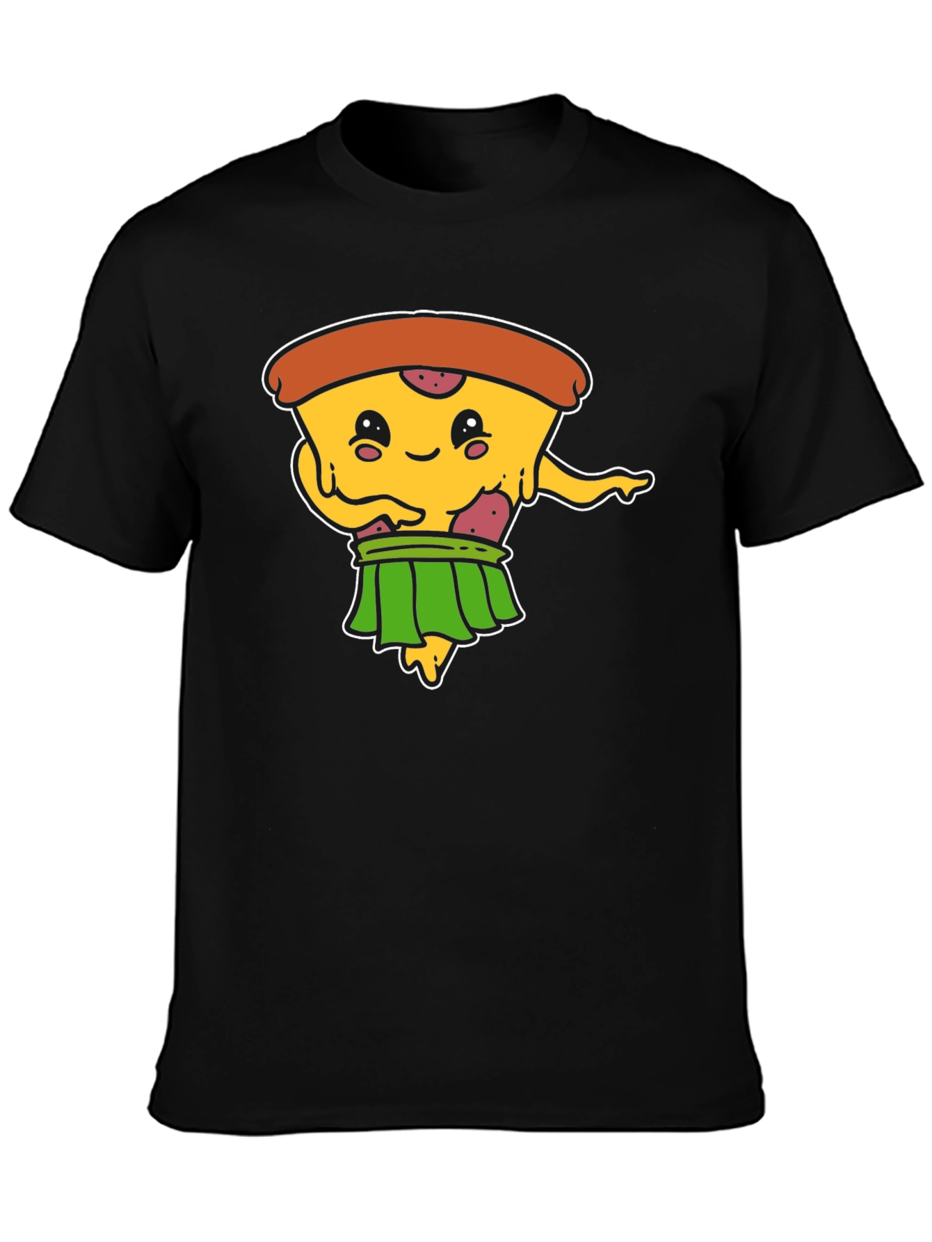Pizza Hula Dancer Black T-Shirt