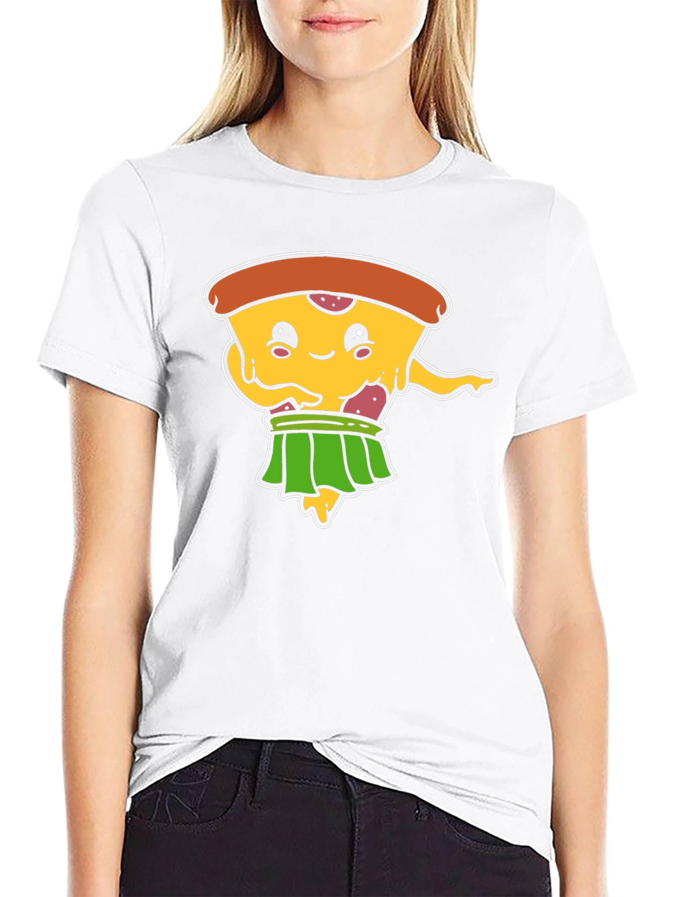 Pizza Hula Dancer Black T-Shirt