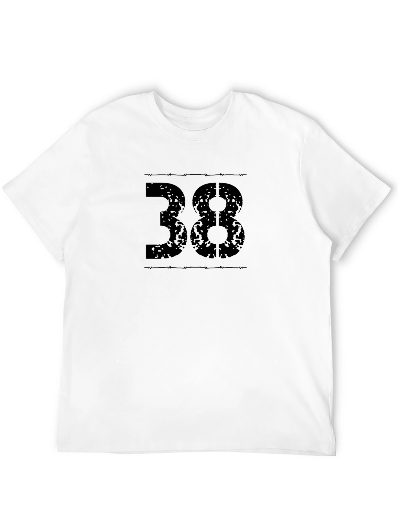 Black T-Shirt - Number 38 Graphic Tee