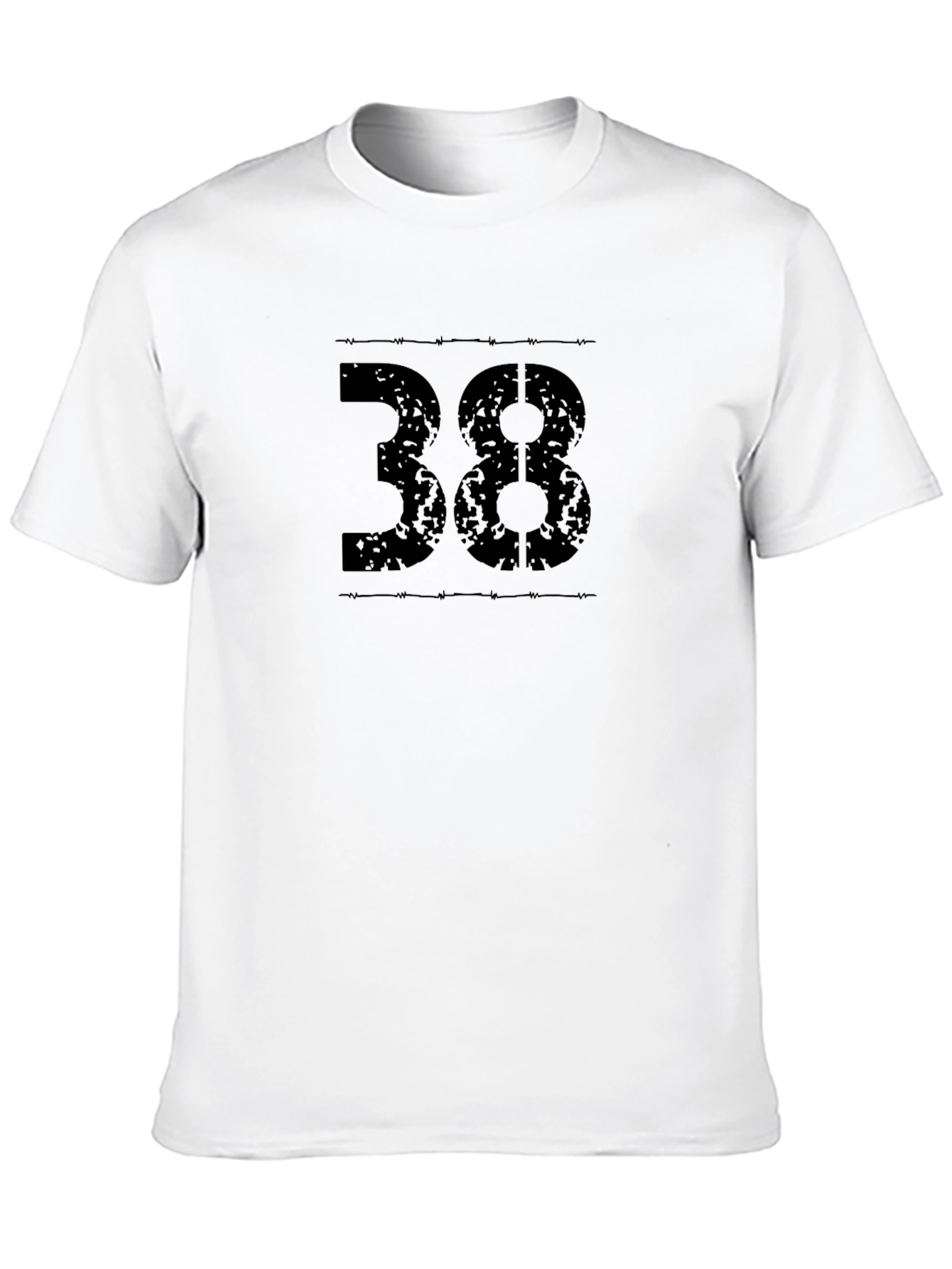 Black T-Shirt - Number 38 Graphic Tee